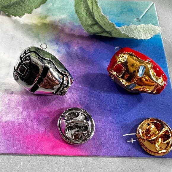 Iron Man Marvel Lapel Pin Avengers Super Hero Mask Badge Brooch Accessories Pin - Picture 2 of 8